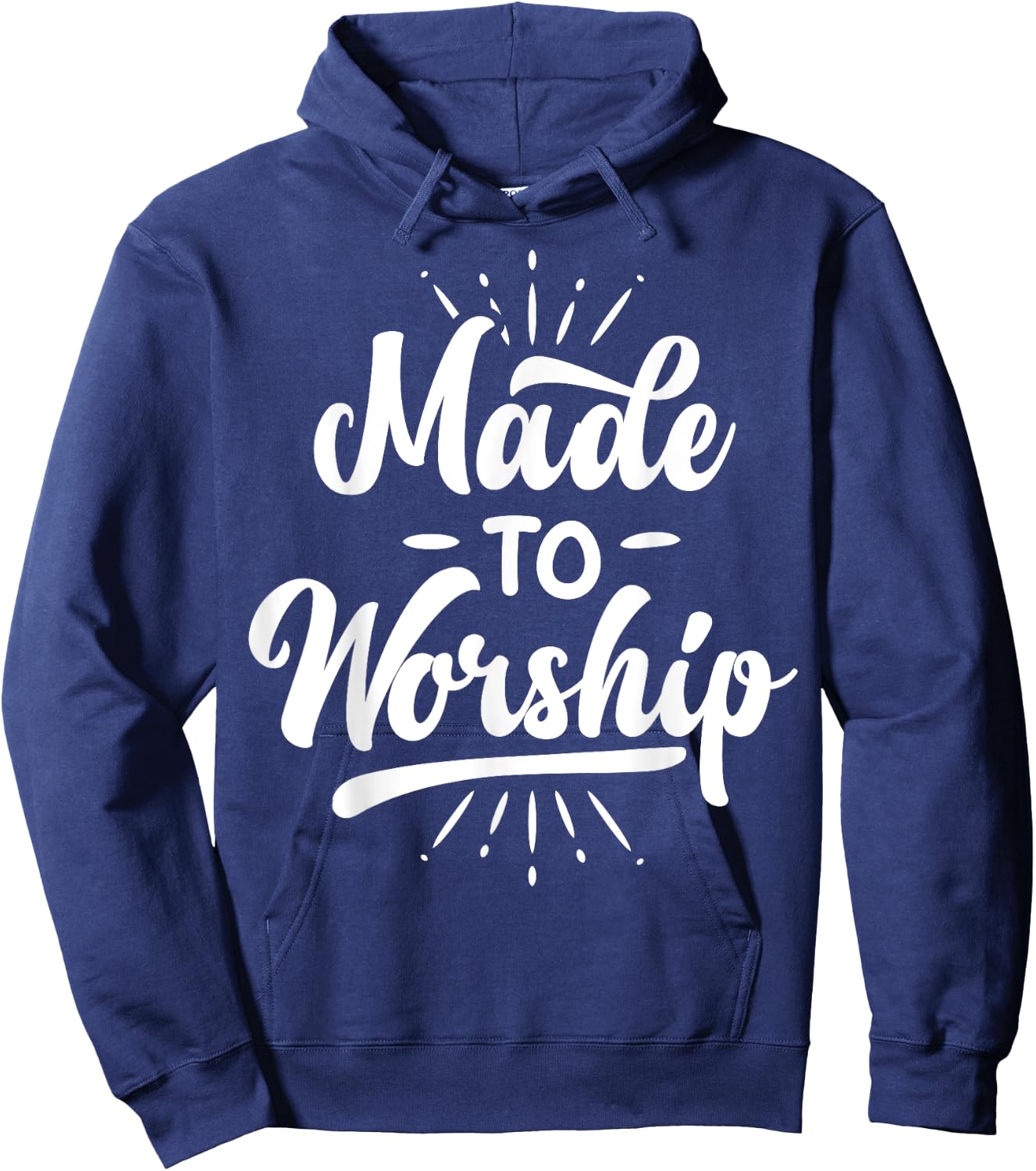 Made To Worship T shirt Christian Faith Praise Funny Gift Hoodie - Hoodie | Navy