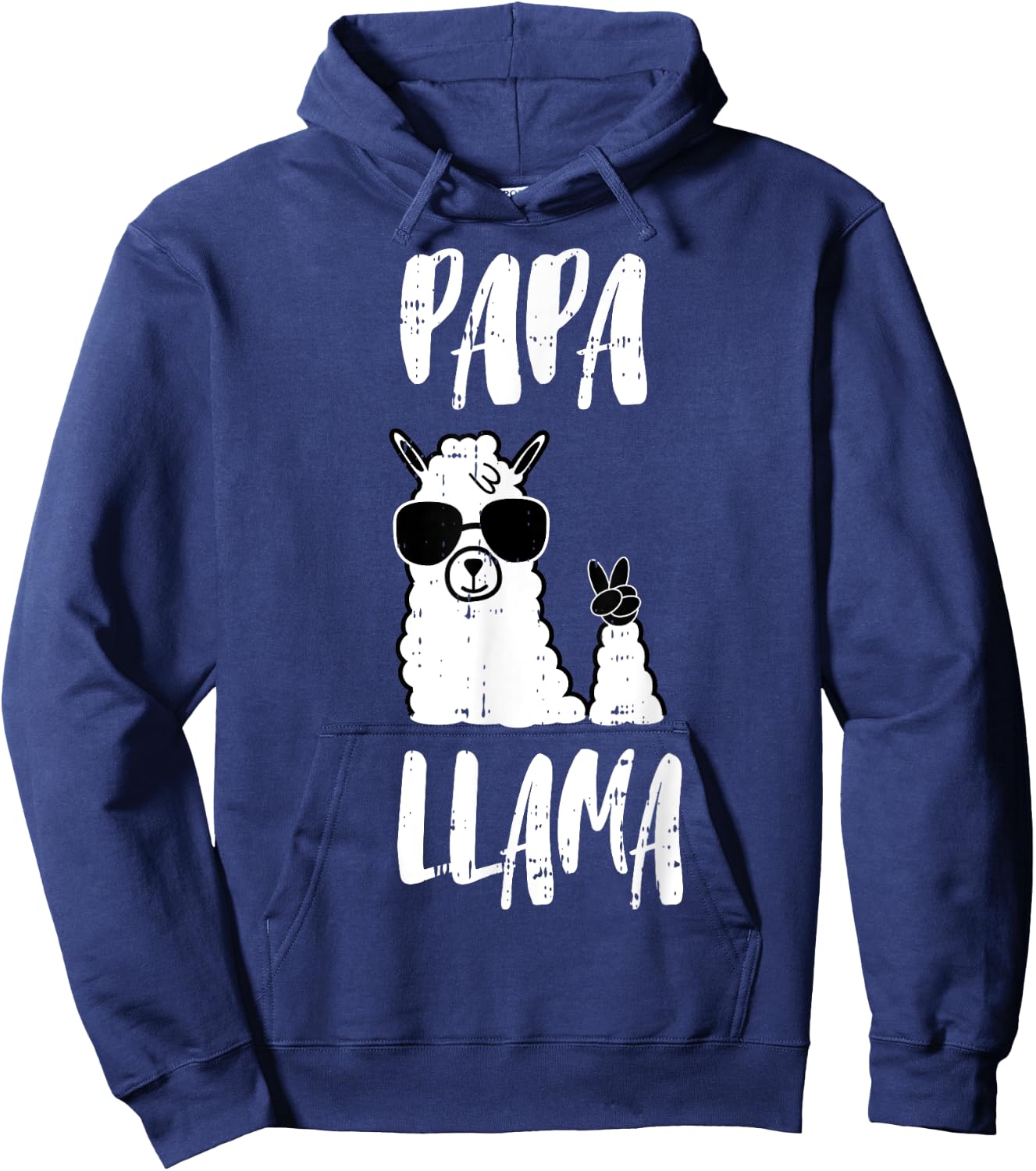 Funny Papa Llama Daddy Cute First Fathers Day Outfit Hoodie - Hoodie | Navy