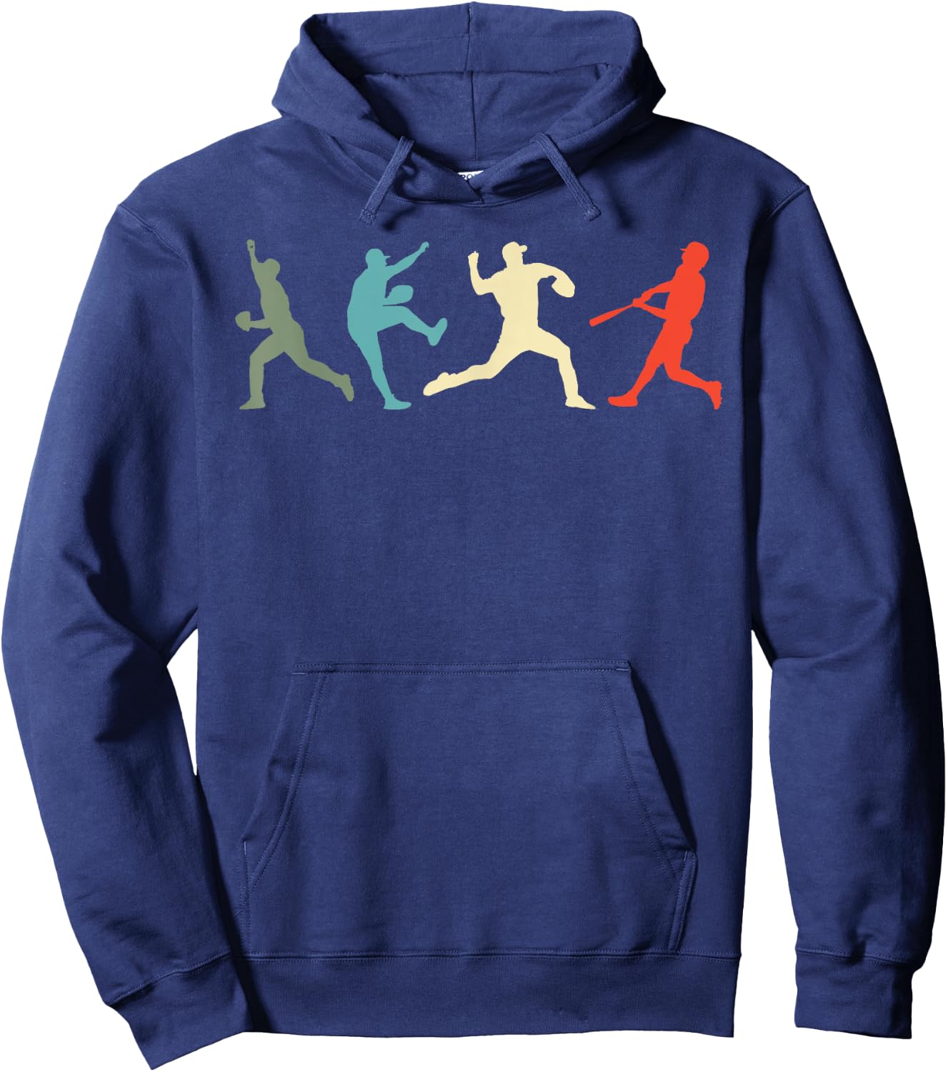 Baseball Vintage Catcher Pitcher Batter Hoodie - Hoodie | Navy