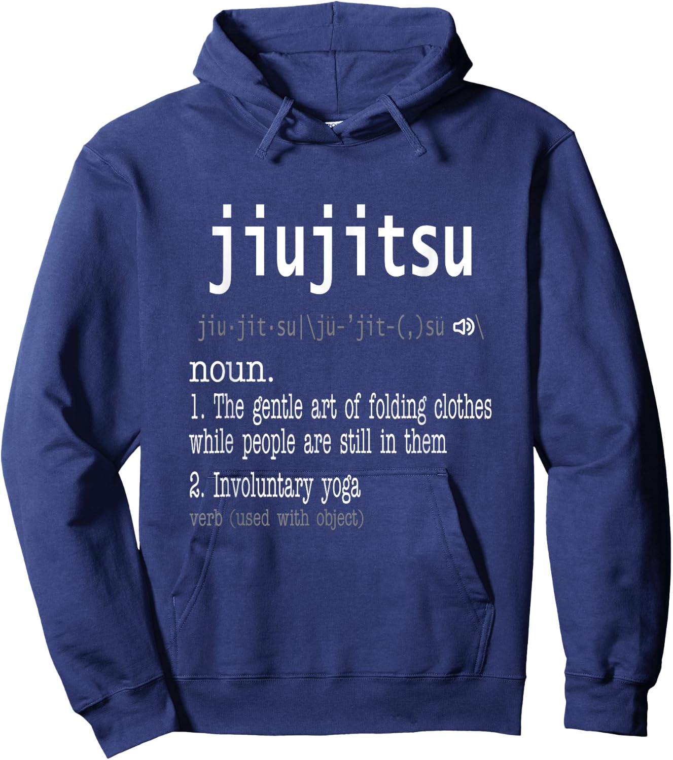 Funny Jiu Jitsu Definition MMA BJJ noun Hoodie - Hoodie | Navy