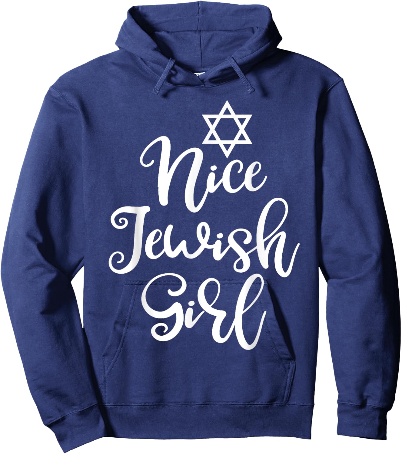 Funny Jew Nice Jewish Girl Hanukkah Gift Hoodie - Hoodie | Navy