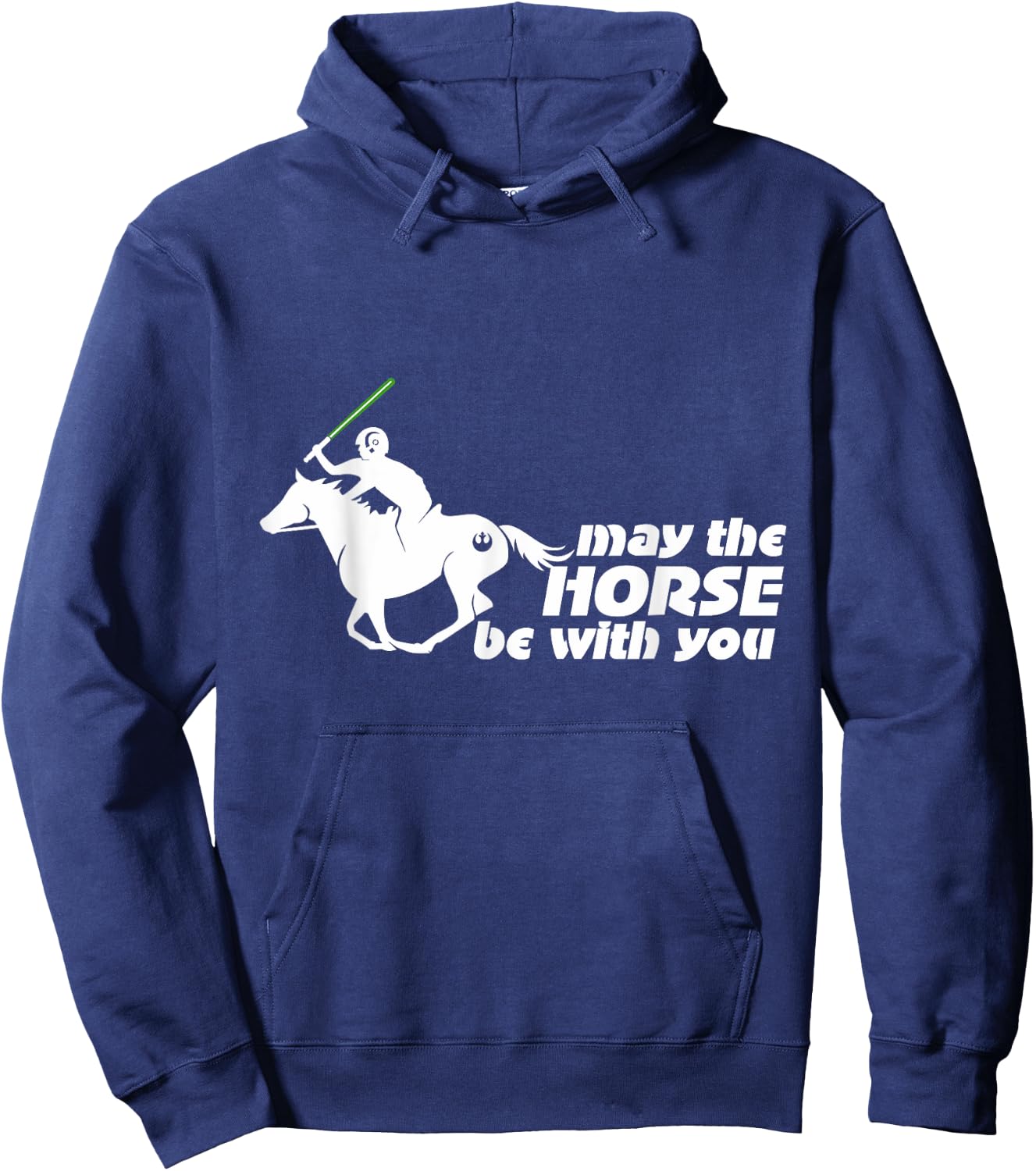 May the Horse Be With You | Equestrian Geek Hoodie - Hoodie | Navy