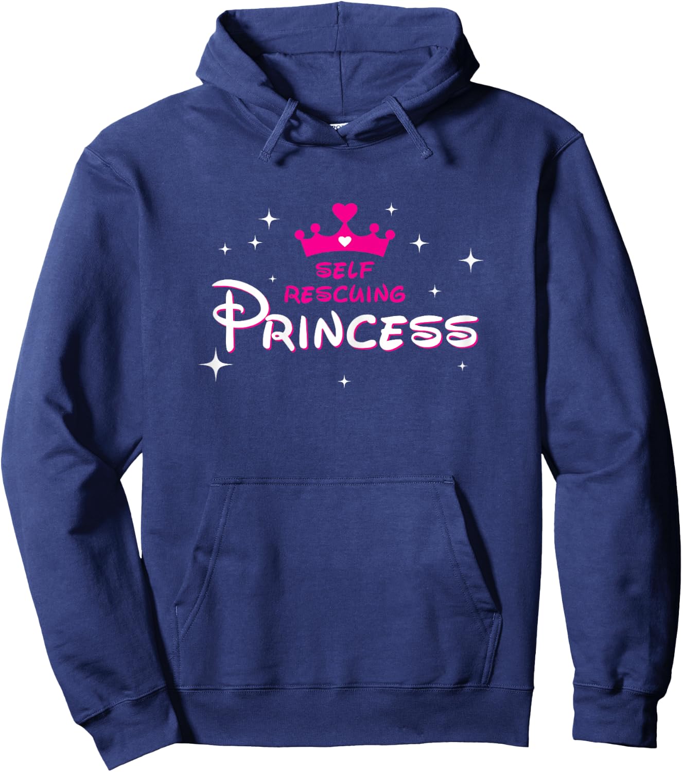Self Rescuing Princess Shirt | Fun Strong Confident Women Hoodie - Hoodie | Navy