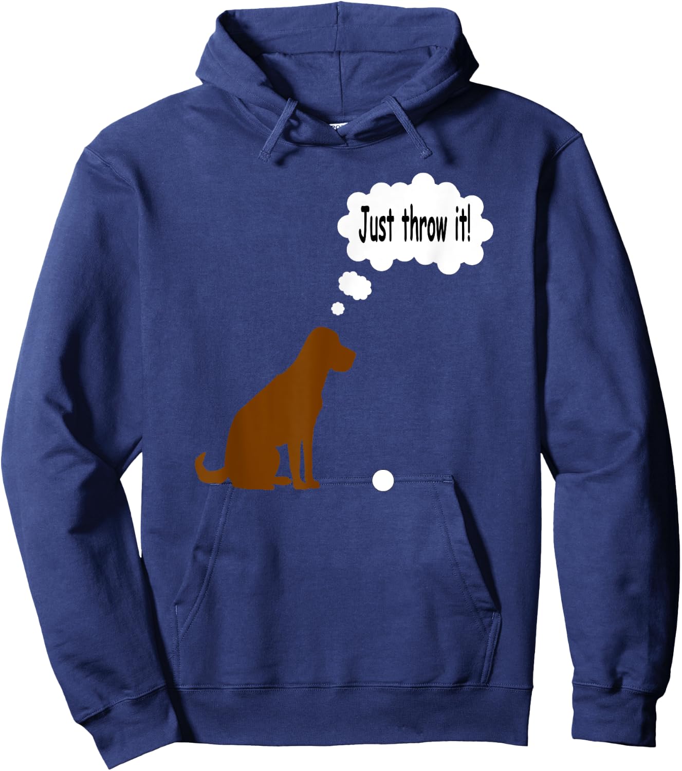 Chocolate Labrador Retriever Funny Lab Dog Hoodie - Hoodie | Navy