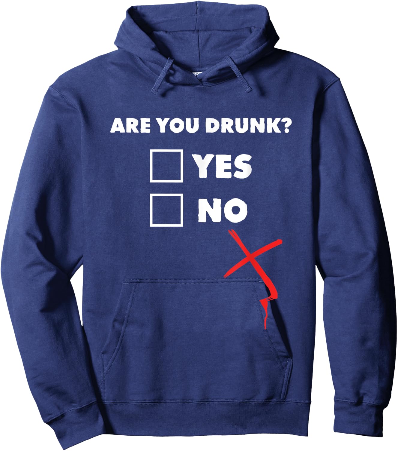 Drinking Shirt - Are You Drunk Yes No Hoodie - Hoodie | Navy