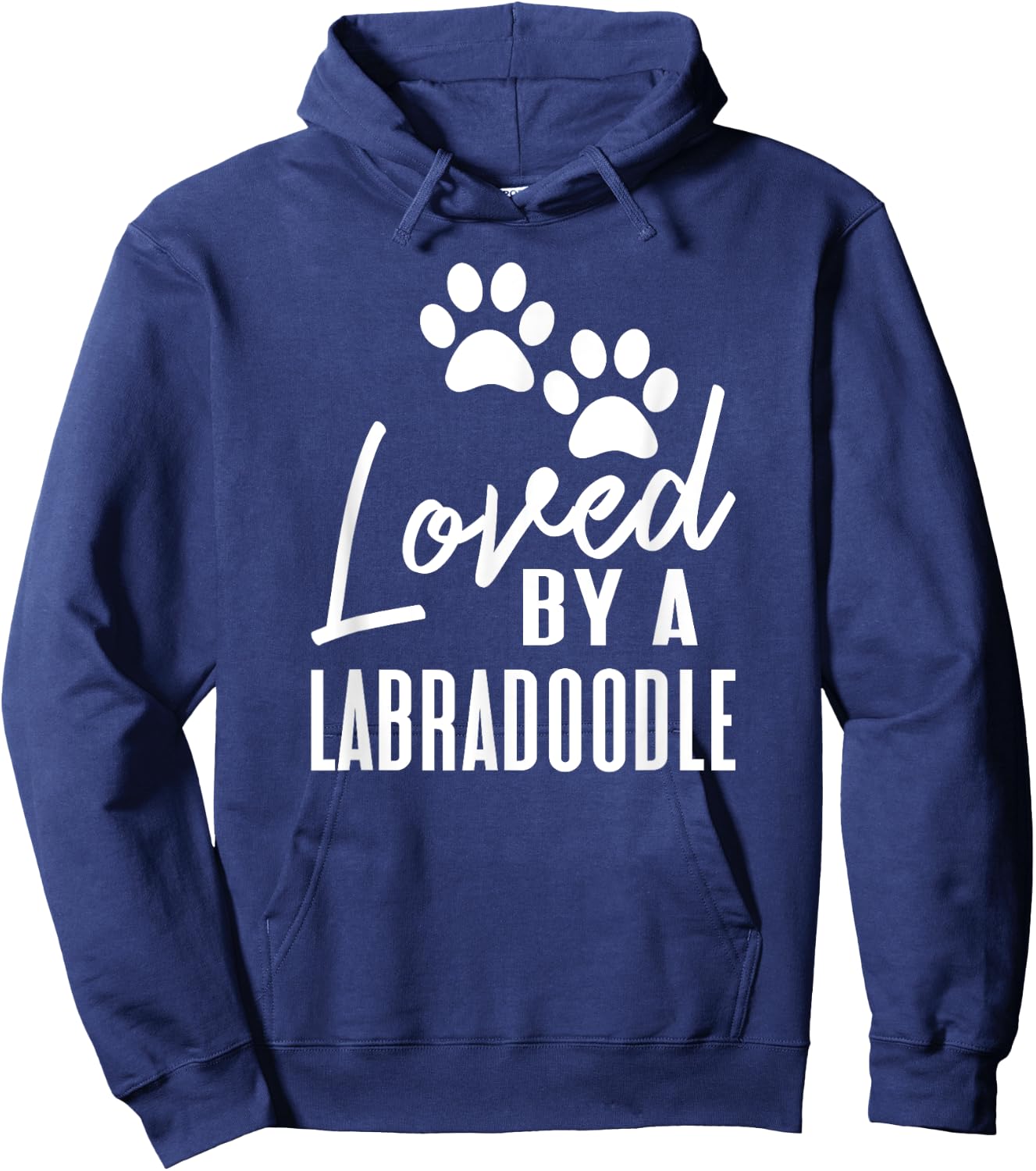 Loved By A Labradoodle Gift Dog Mom or Dad Men Women Kids Hoodie - Hoodie | Navy