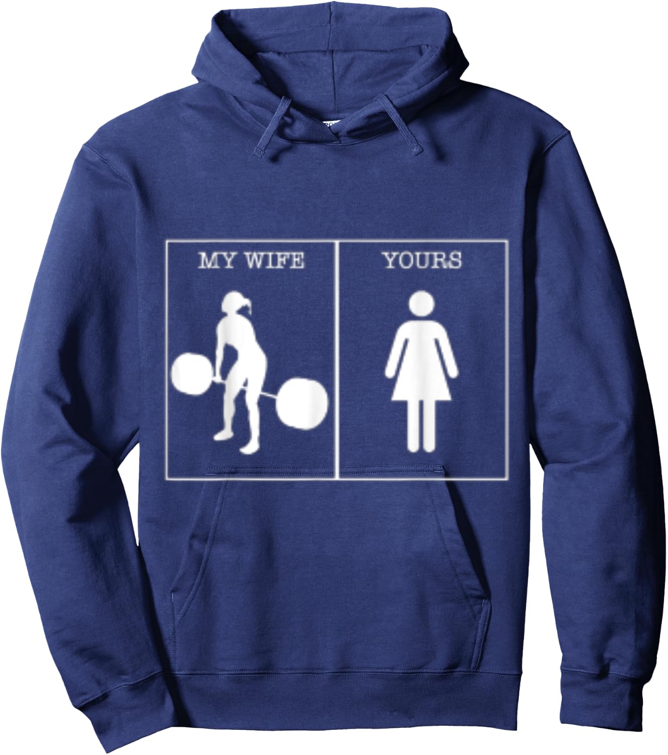 My Wife Working Out Training Lifting Gains Deadlift Hoodie - Hoodie | Navy