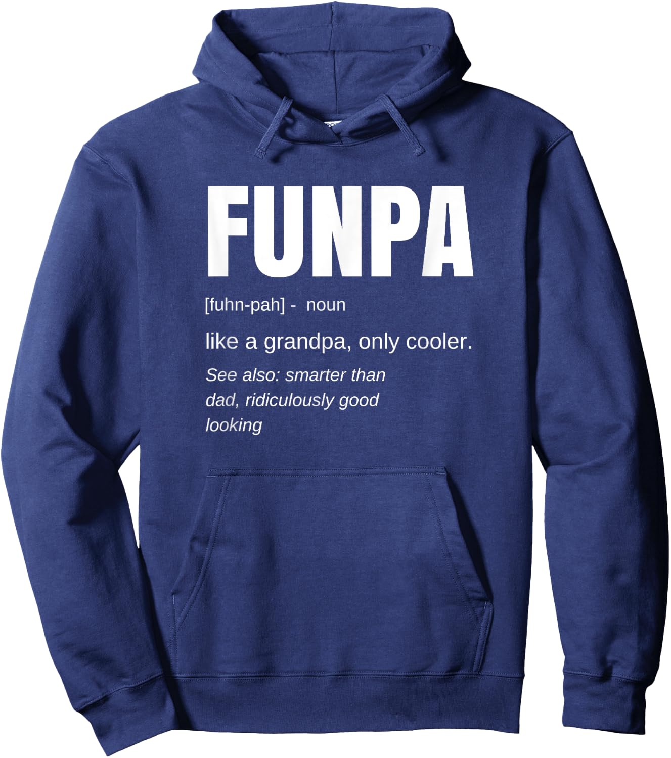 Funpa Definition: Grandpa Humor - Classic Fit, , Black Hoodie - Hoodie | Navy