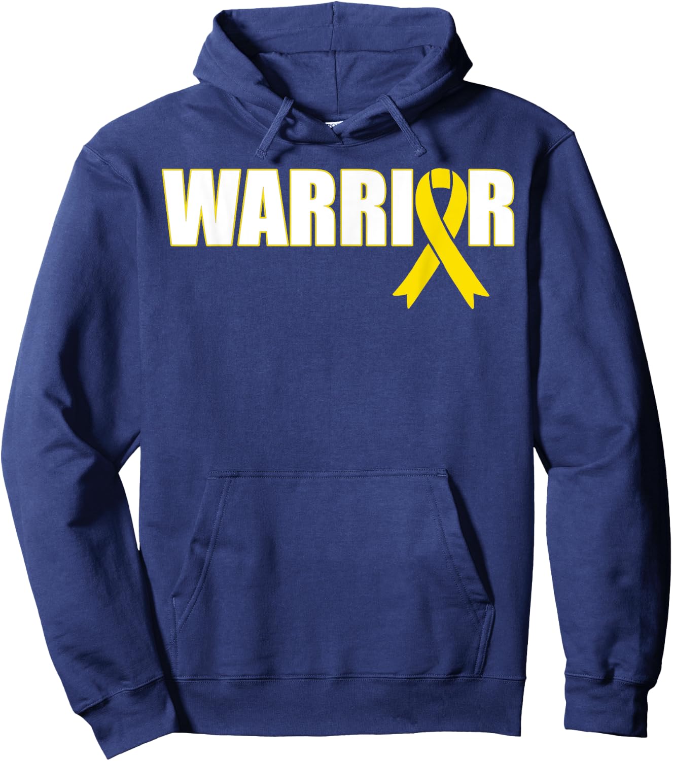 Bone Cancer Warrior - Sarcoma Yellow Ribbon Shirt Hoodie - Hoodie | Navy