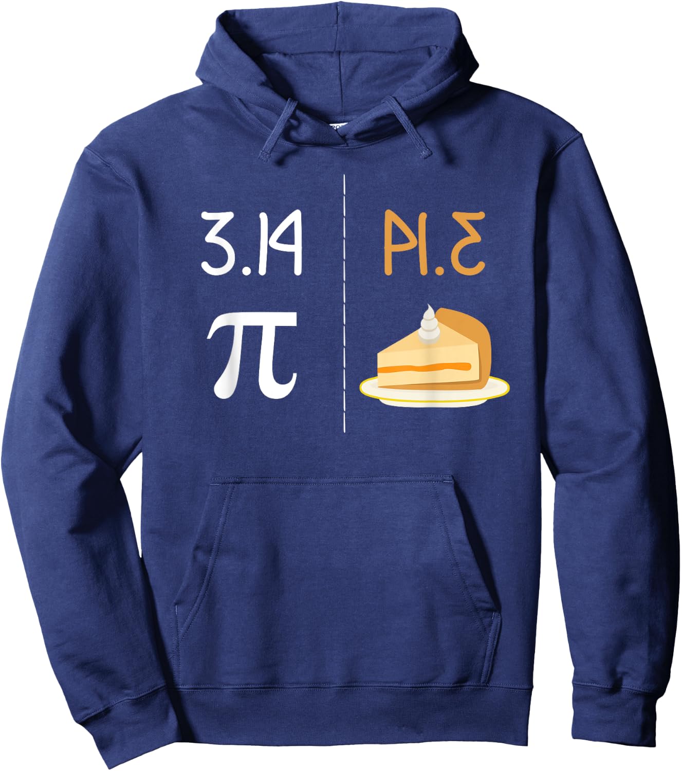 Funny Thanksgiving Pie 314 Apple Pumpkin Pi Math Twist Hoodie - Hoodie | Navy
