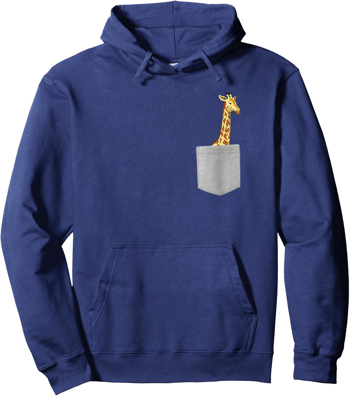 Pocket Giraffe Funny Camelopard Animal Lovers Humor Novelty Hoodie - Hoodie | Navy