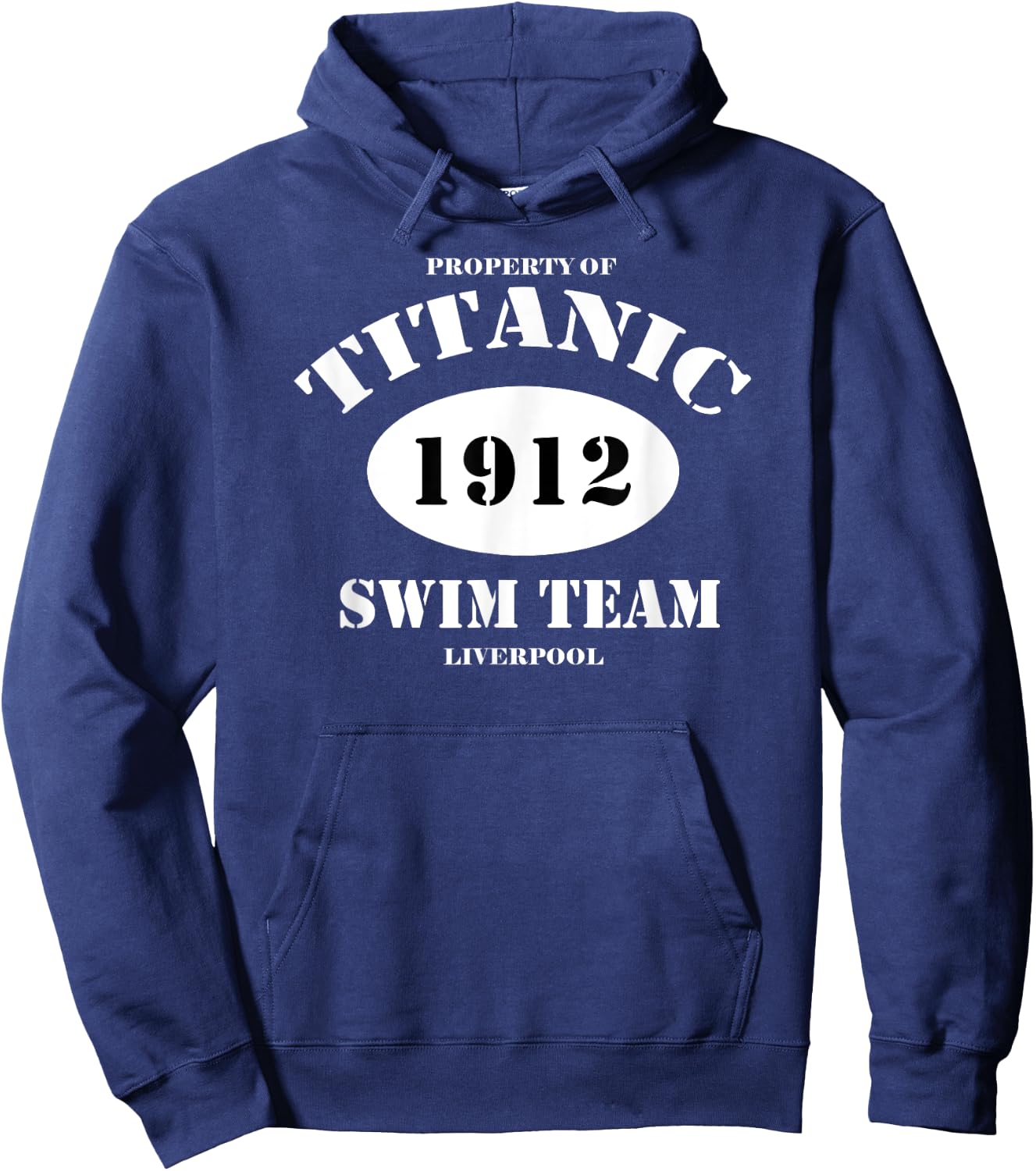 TITANIC 1912 Swim Team, Funny, Retro, T Shirt Hoodie - Hoodie | Navy