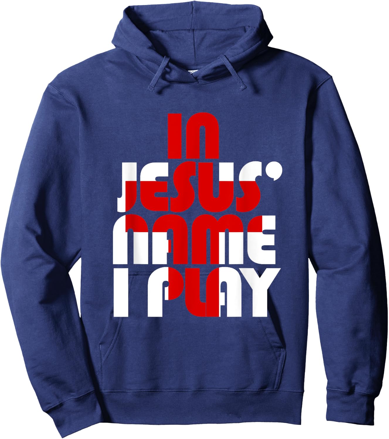 Christian Athlete Sports: In Jesus Name I Play Hoodie - Hoodie | Navy