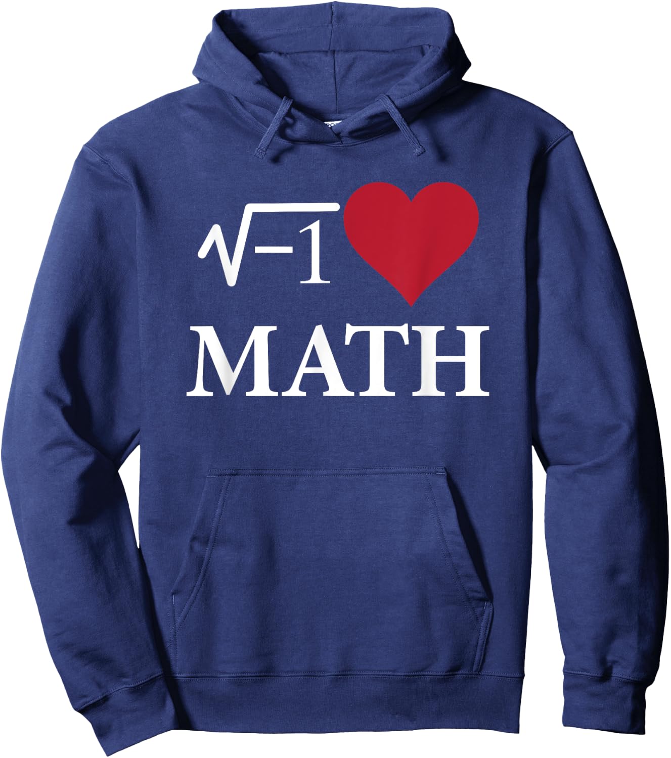 I Love Heart Math Funny Hoodie - Hoodie | Navy