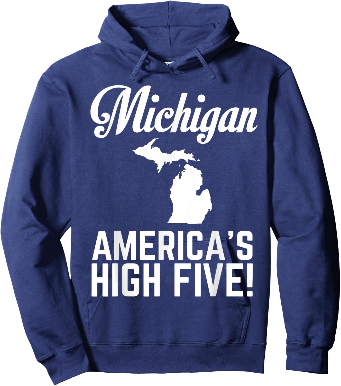 Michigan America's High Five Shirt Hoodie - Hoodie | Navy