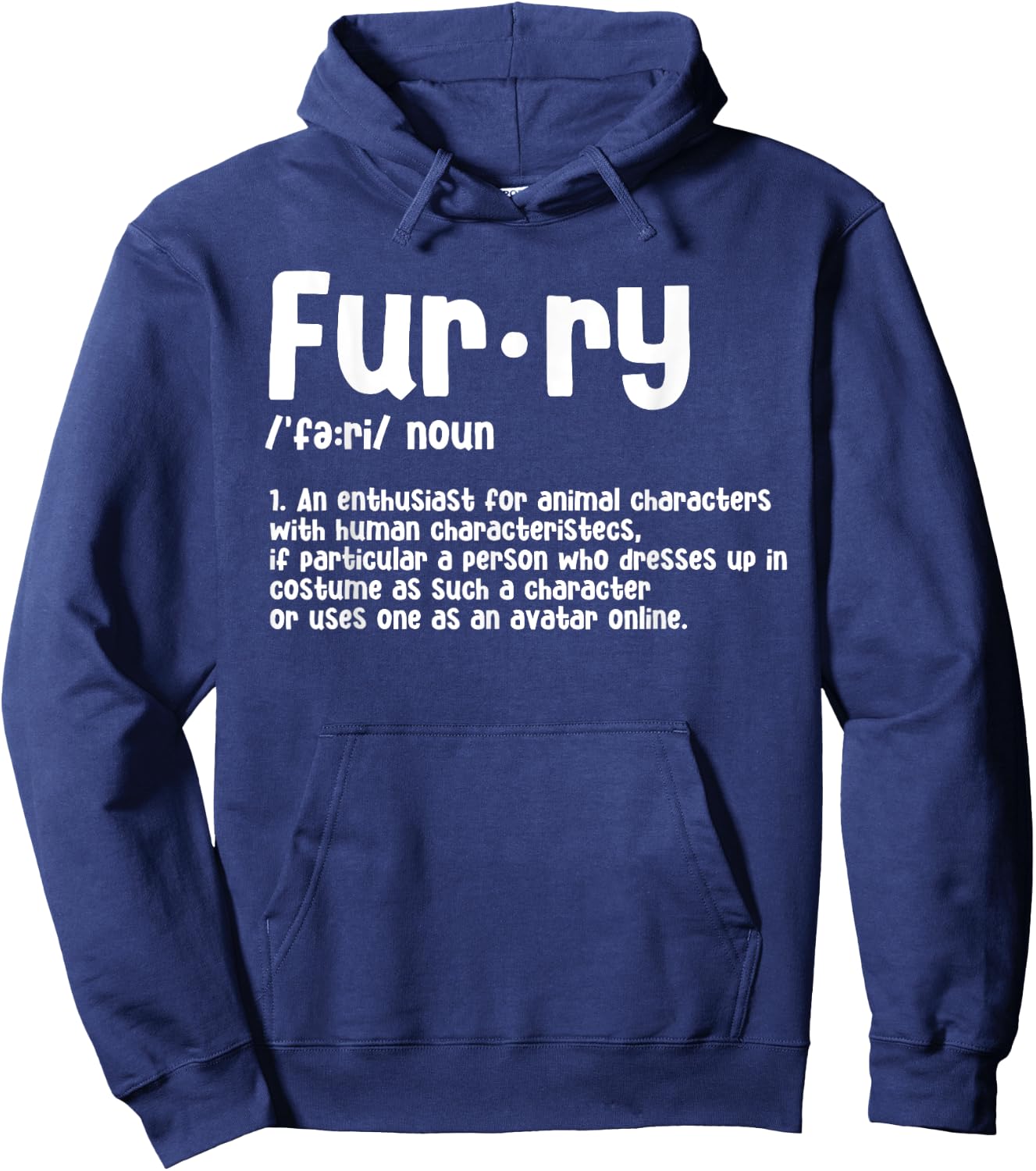 Fursuit Noun Animal Costume Furries Fursuiter Cosplayer Hoodie - Hoodie | Navy
