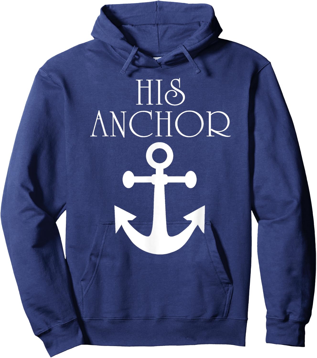Funny Cruise Her Captain His Anchor Couple Hoodie - Hoodie | Navy