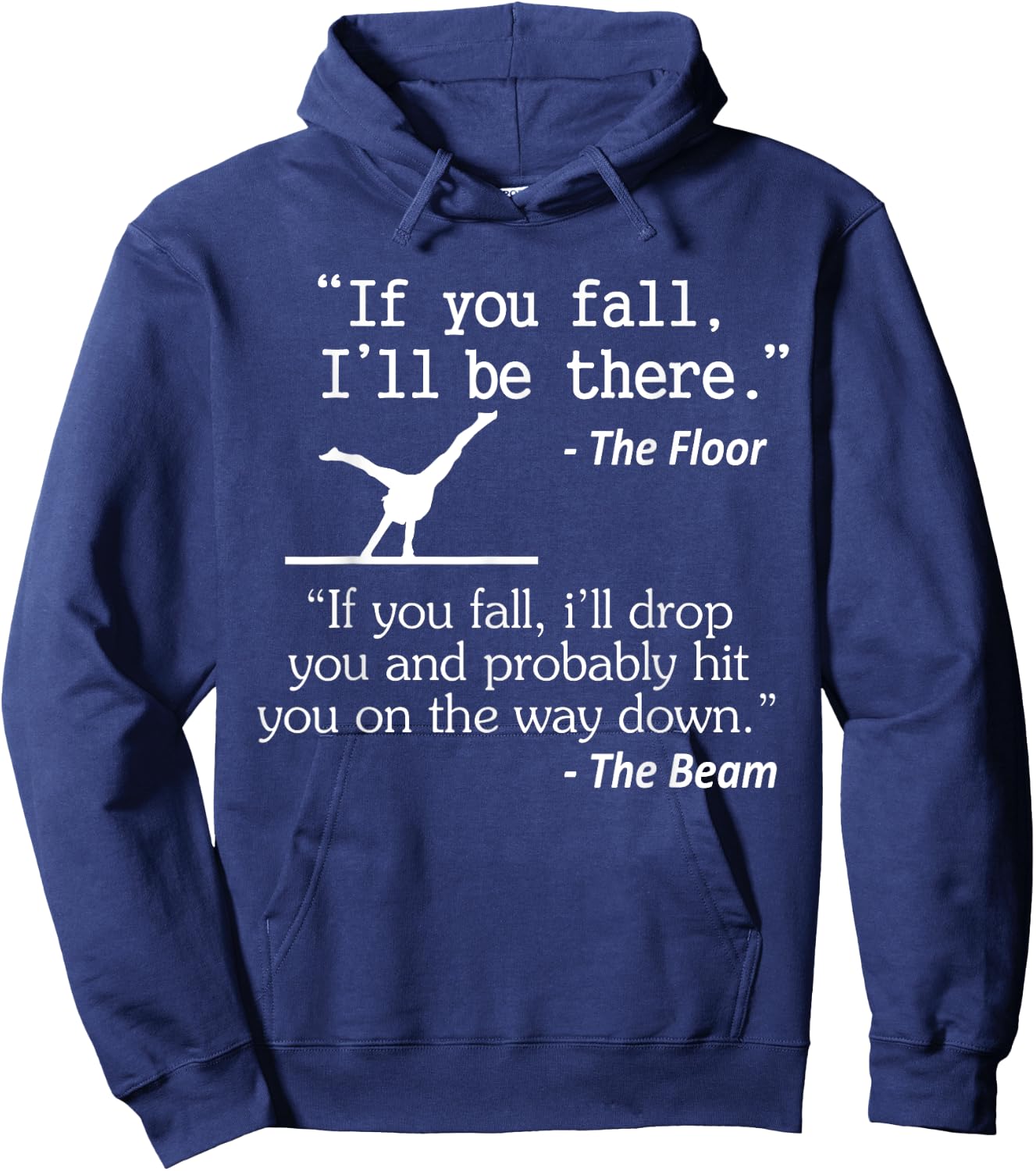 Girls & Boys Funny Gymnastics Floor Sayings Gift Hoodie - Hoodie | Navy