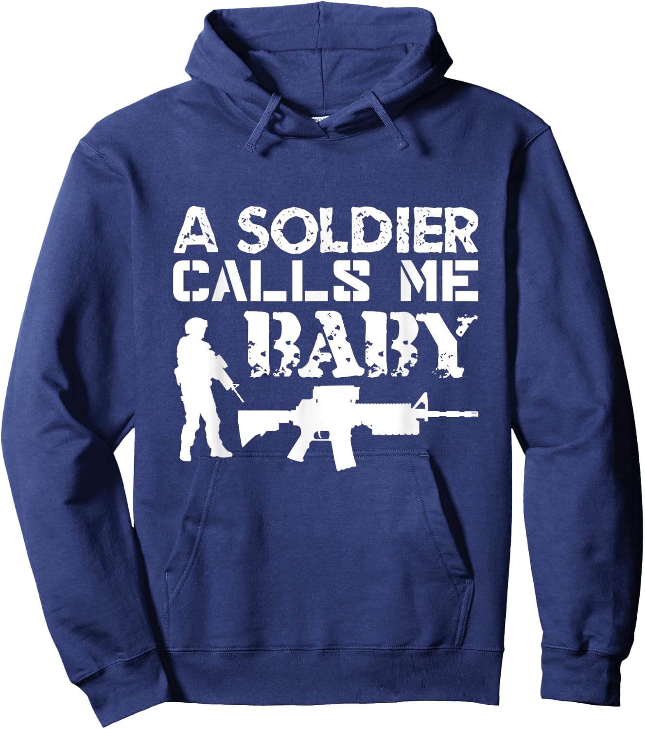 A Soldier Calls Me Baby Army Girlfriend Funny Gift Hoodie - Hoodie | Navy