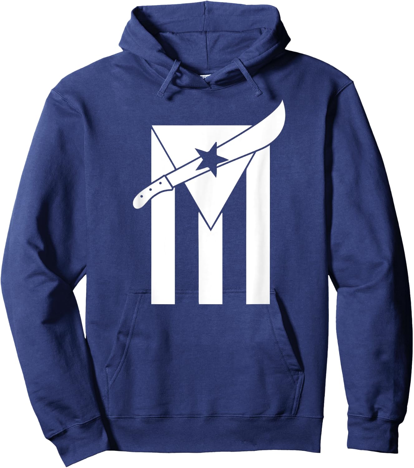 Puerto Rican Nationalist Machetero Flag Hoodie - Hoodie | Navy