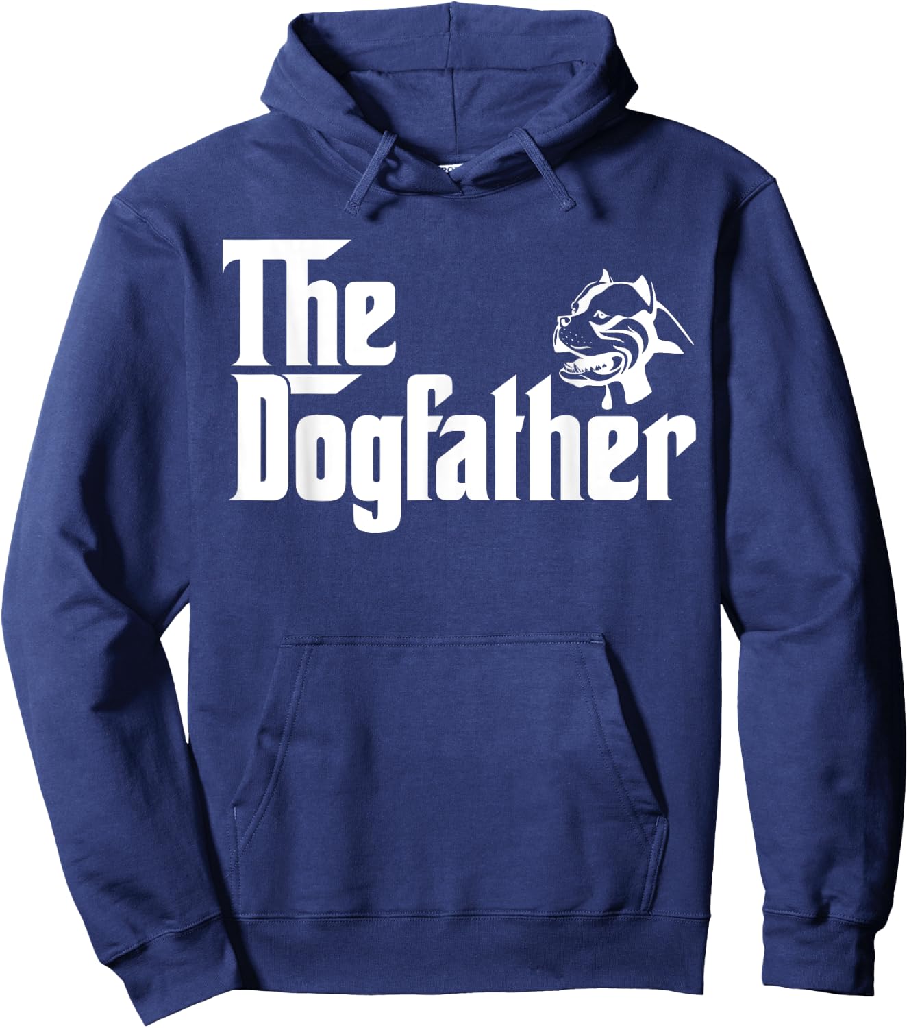 The Dogfather Pitbull Funny Father Dog Lover Men Hoodie - Hoodie | Navy