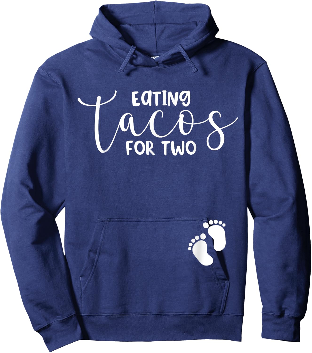 Pregnancy Announcement Shirt Eating Tacos for Two Pregnant Hoodie - Hoodie | Navy