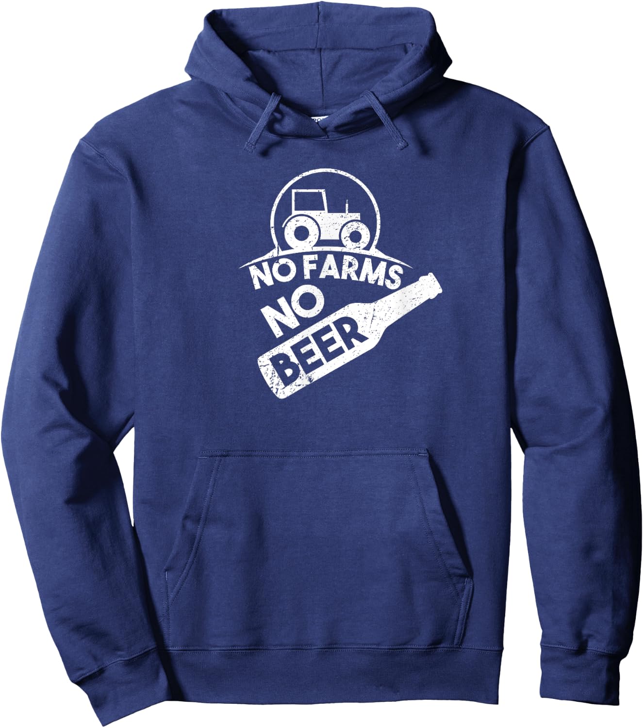 No Farms No Beer Funny Farm Shirt - Beer Shirt Hoodie - Hoodie | Navy