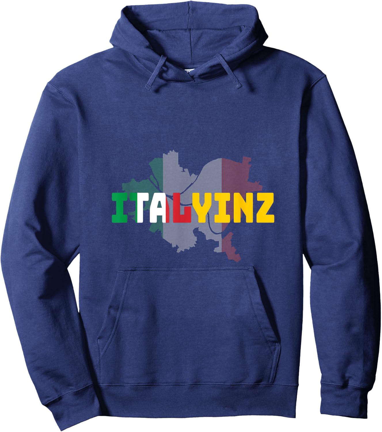 ITALYINZ Pittsburgh Black and Gold Italian Flag Hoodie - Hoodie | Navy