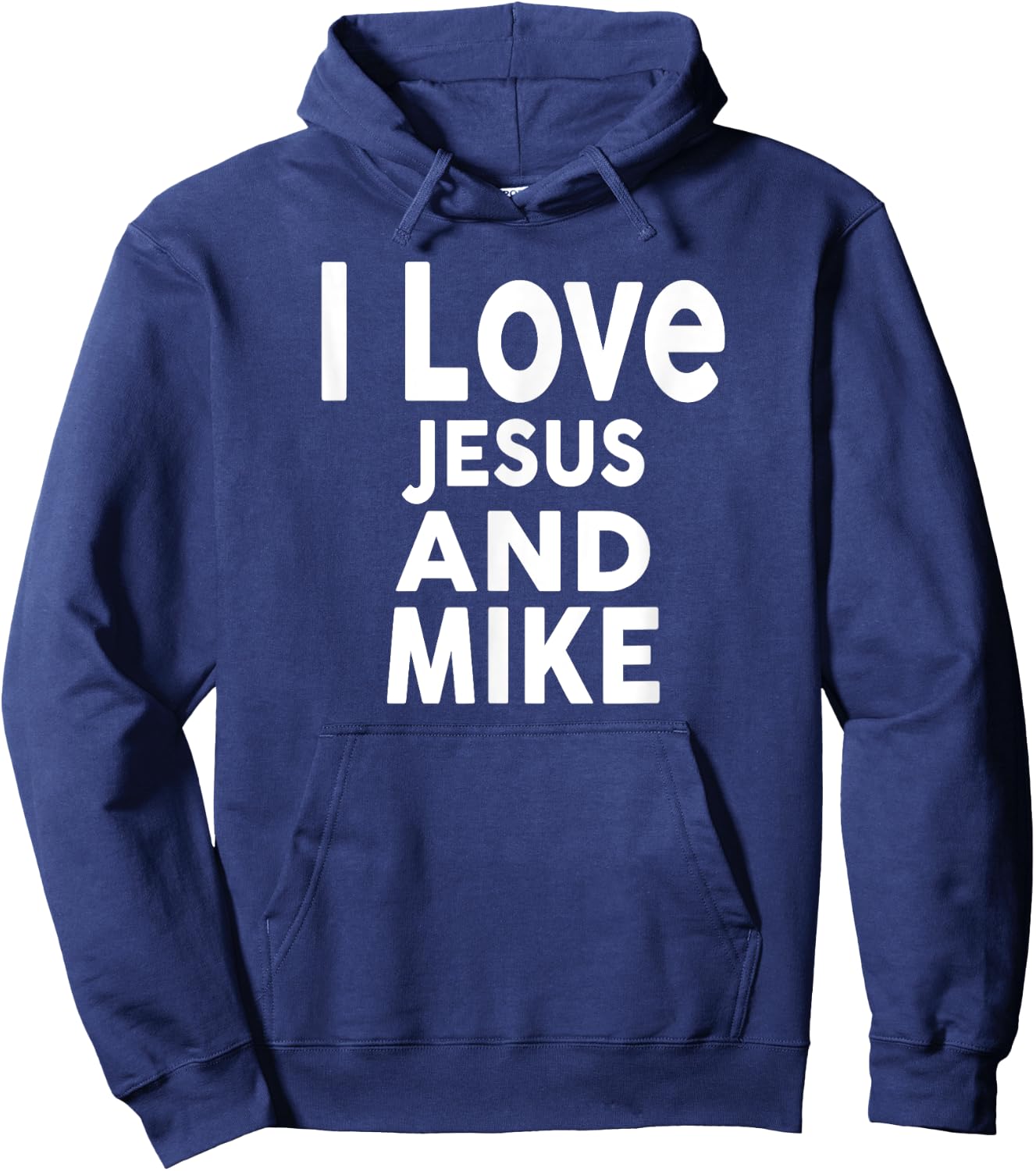 I Love Jesus and MIKE Name MIKE Hoodie - Hoodie | Navy