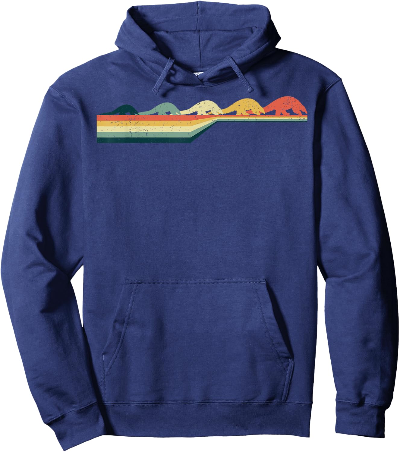 PANGOLIN , Vintage Retro Style Hoodie - Hoodie | Navy