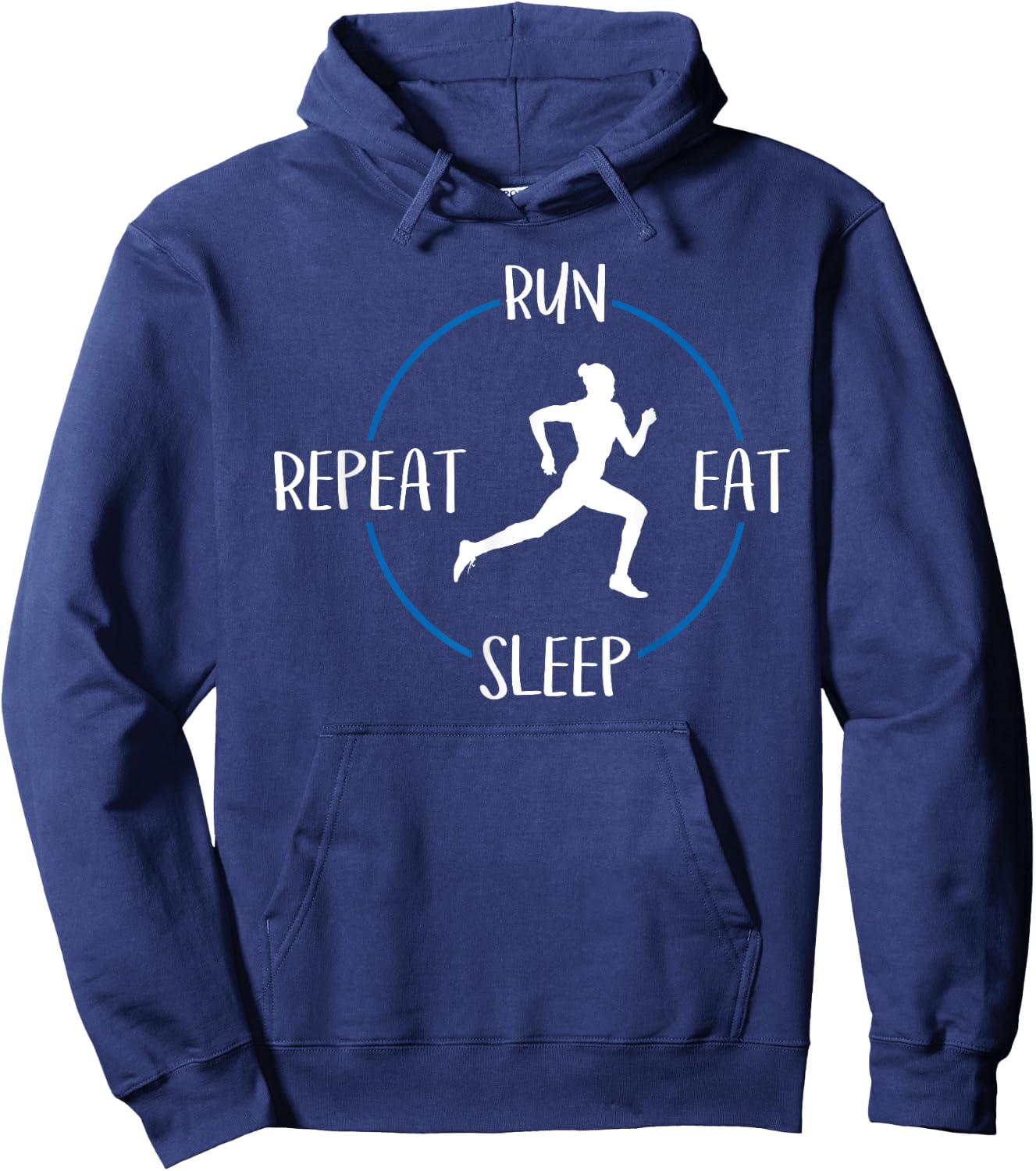 Run Eat Sleep Repeat Gift Runners & Joggers Hoodie - Hoodie | Navy