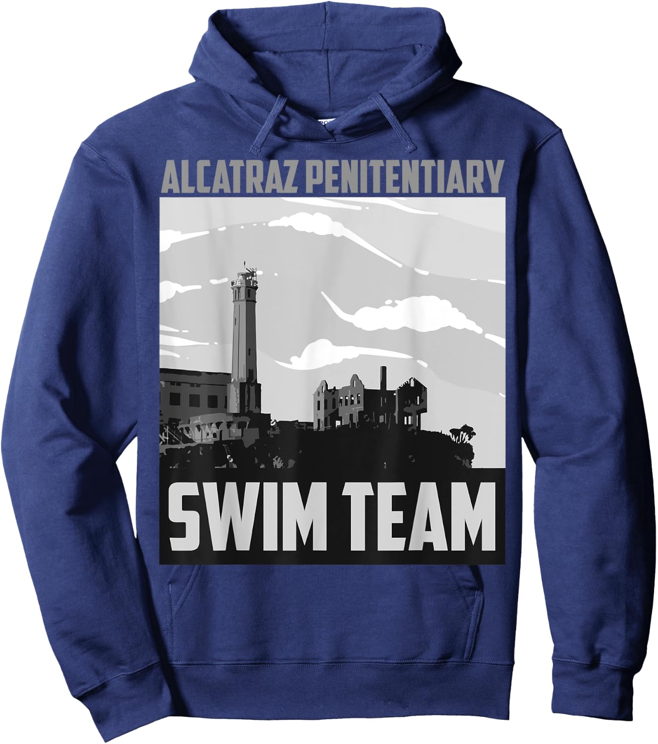 Cute Fancy Alcatraz Penitentiary Swim Team Shirt Gift Hoodie - Hoodie | Navy