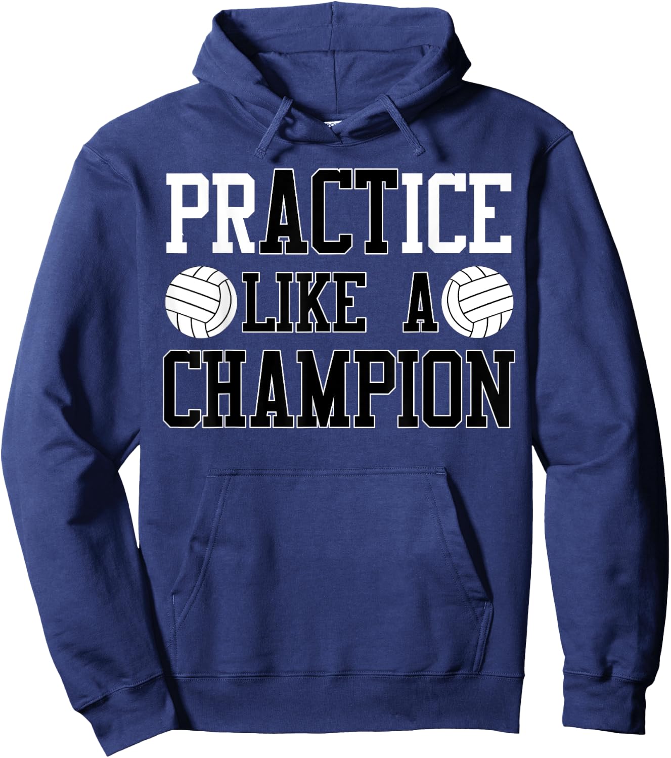 PrACTice Like A Champion Volleyball for Boys & Girls Hoodie - Hoodie | Navy