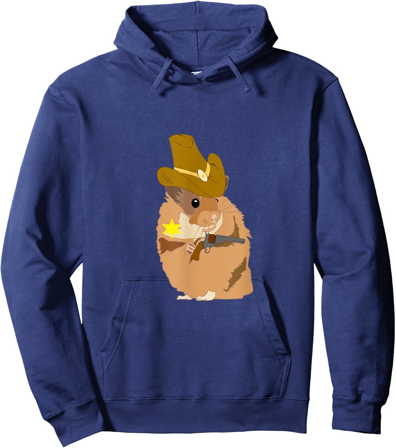 Cowboy Hamster Wild West Sherrif Hammy Howdy Rancer Hoodie - Hoodie | Navy