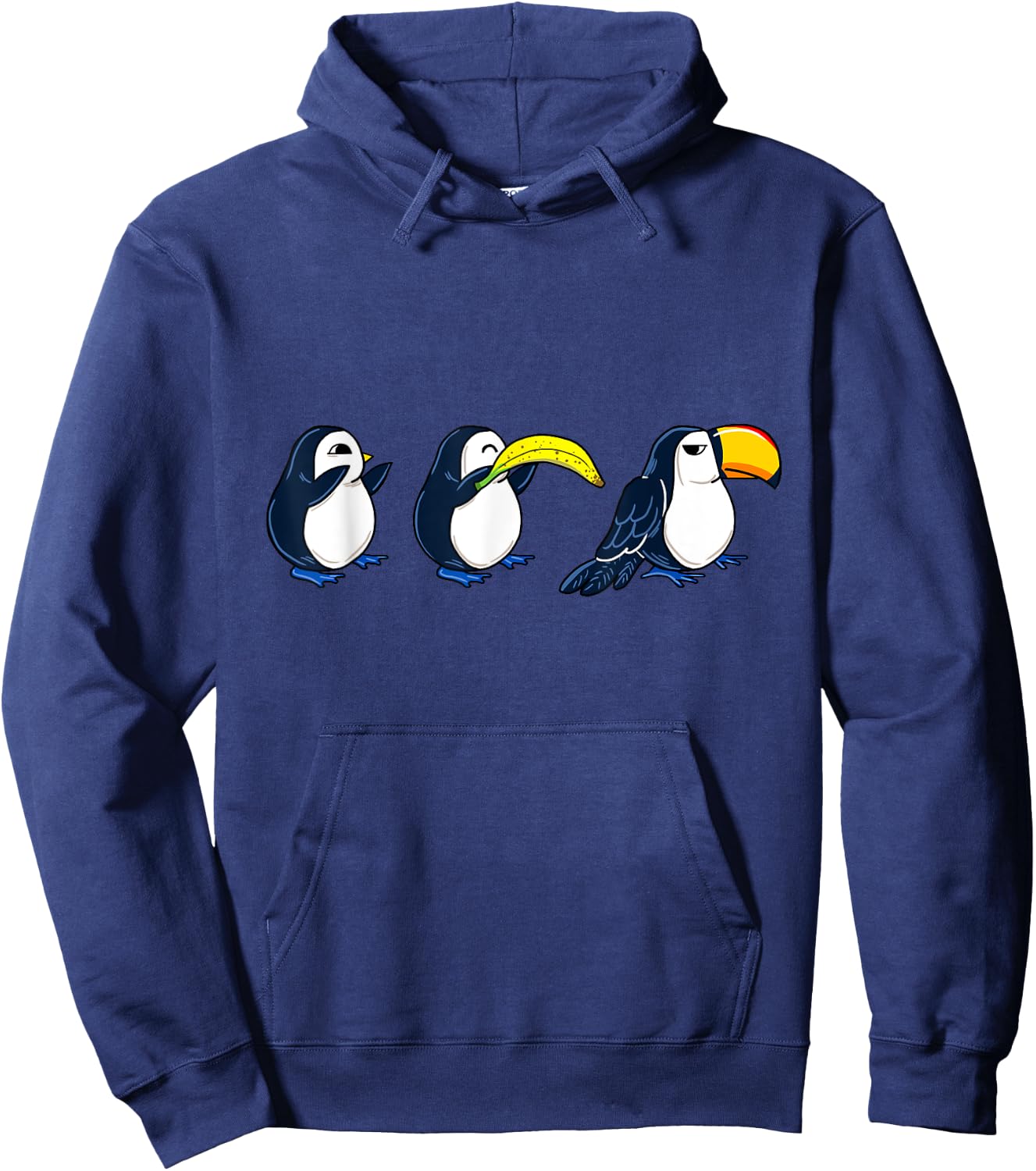 Bird Banana Toucan Funny Animal Puns Joke Humor Memes Gift Hoodie - Hoodie | Navy