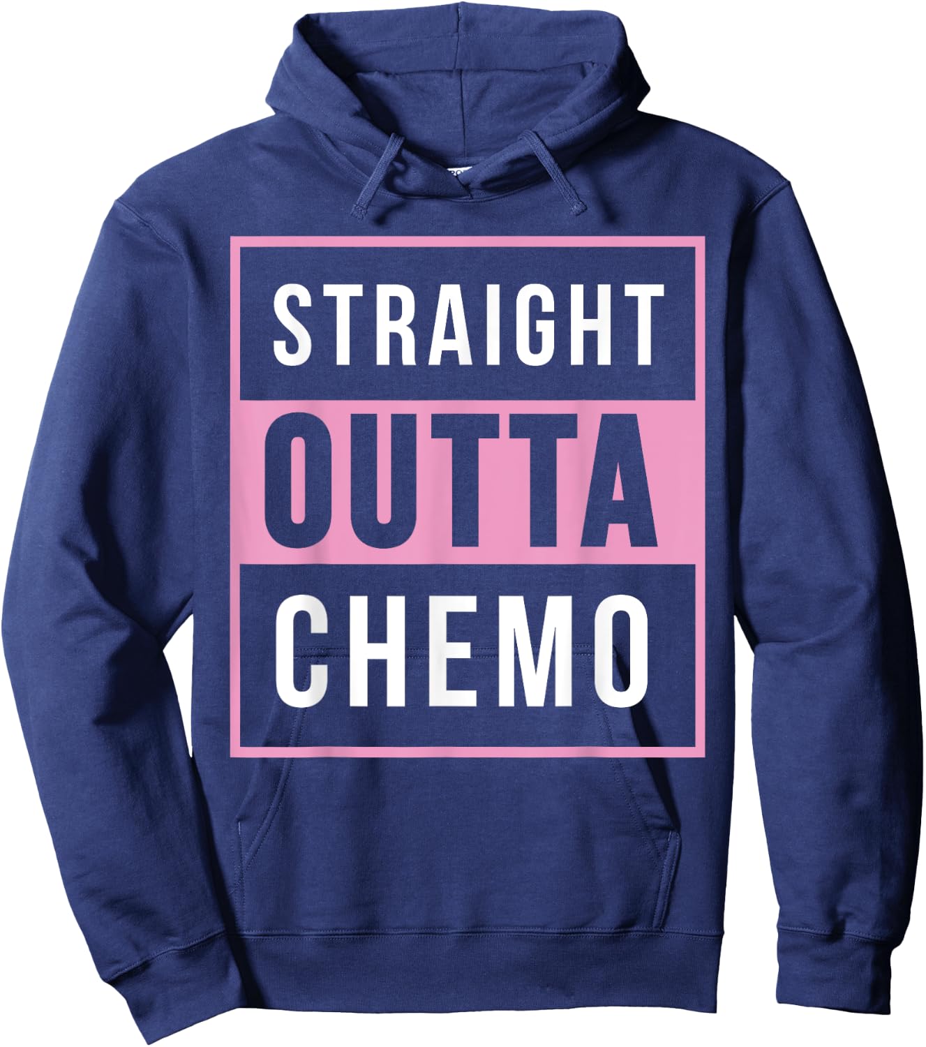 Straight Out Of Chemo Breast Cancer Awareness Shirt Hoodie - Hoodie | Navy