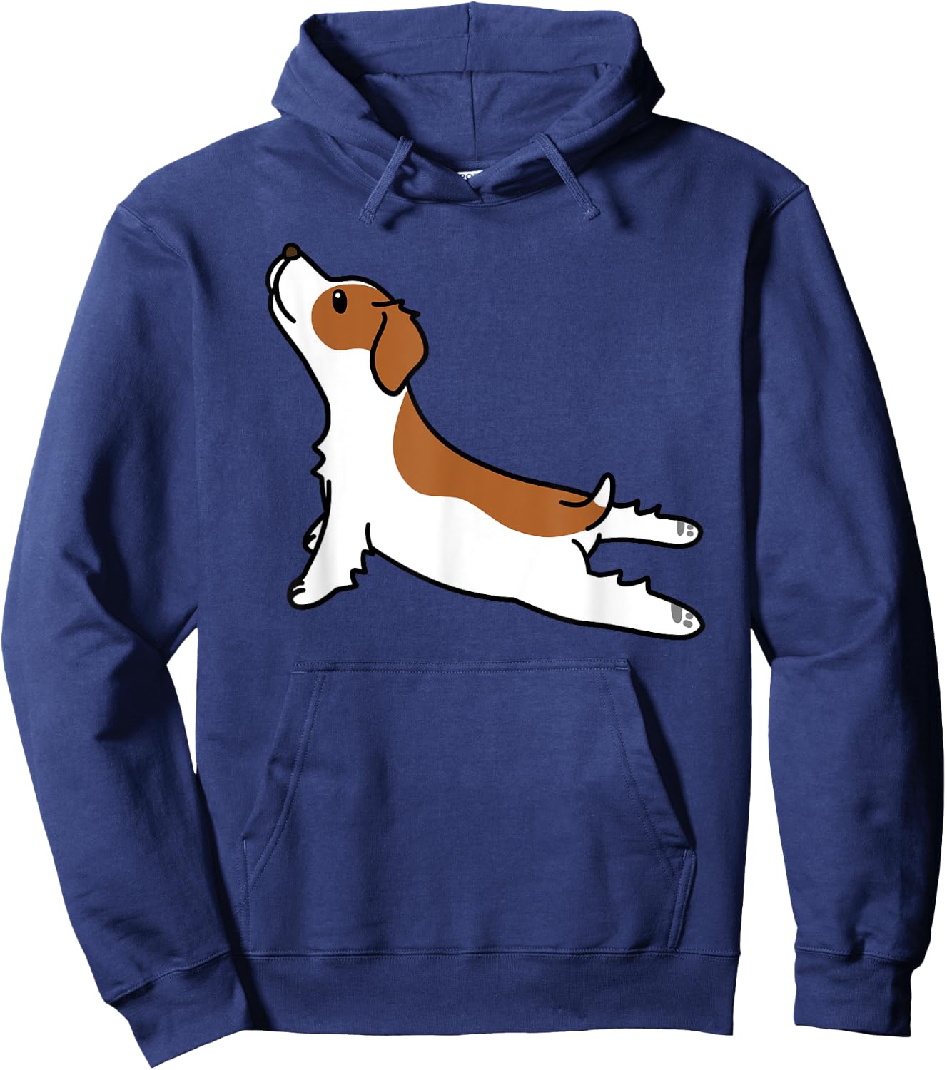 Epagneul Breton Yoga Pose Funny Dog Gift Hoodie - Hoodie | Navy