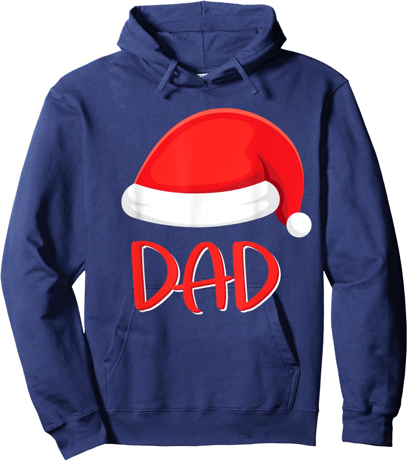 Dad Santa Hat Matching Family Christmas Dad Hoodie - Hoodie | Navy