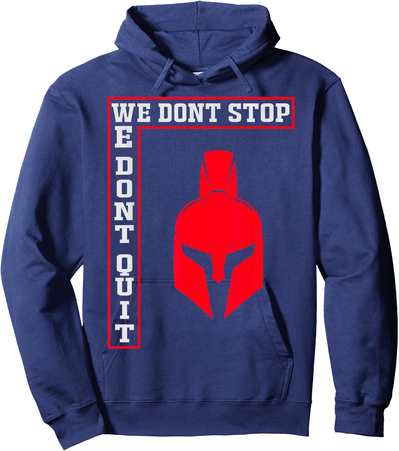 Spartan T Shirt, Motivational T Shirt, Workout Hoodie - Hoodie | Navy