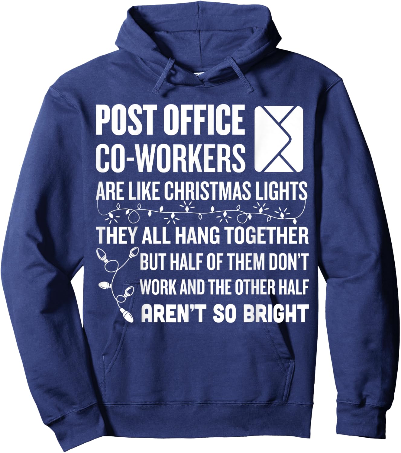 Funny Holiday Postal Worker Christmas Design Hoodie - Hoodie | Navy