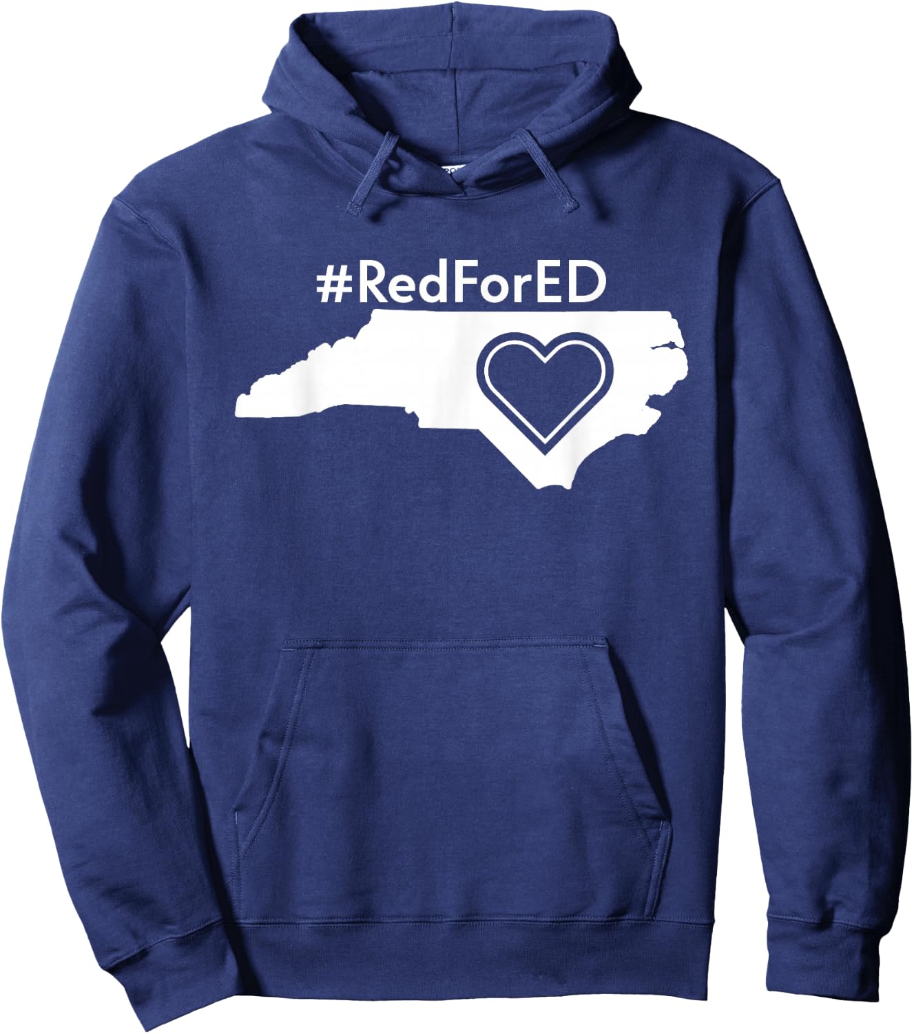RedForEd Shirt North Carolina Red For Ed Teacher Protest NC Hoodie - Hoodie | Navy