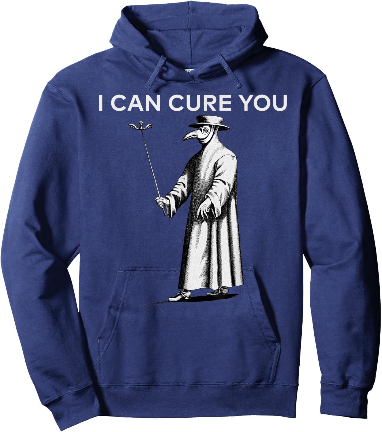 Vintage Plague Doctor Black Plague Black Death Macabre Hoodie - Hoodie | Navy