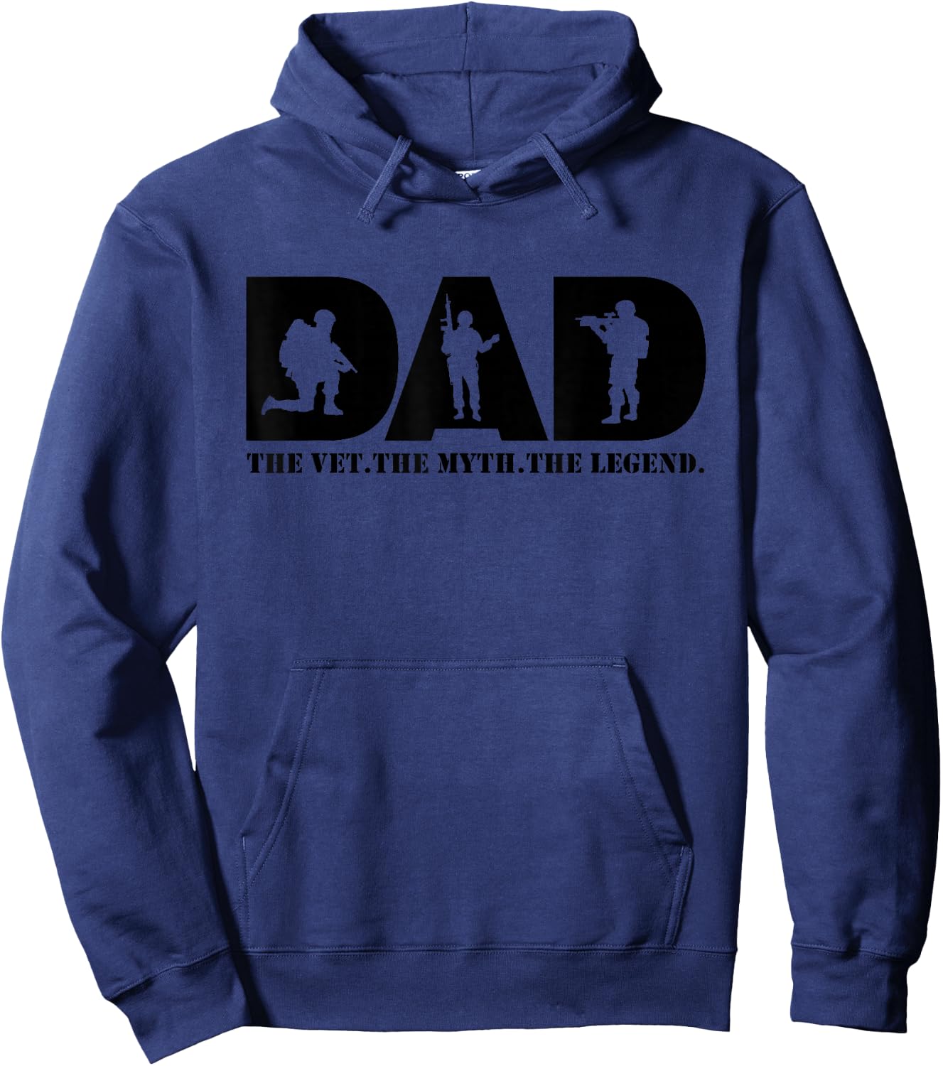 Dad The Vet The Myth The Legend Military Veteran Warrior Hoodie - Hoodie | Navy