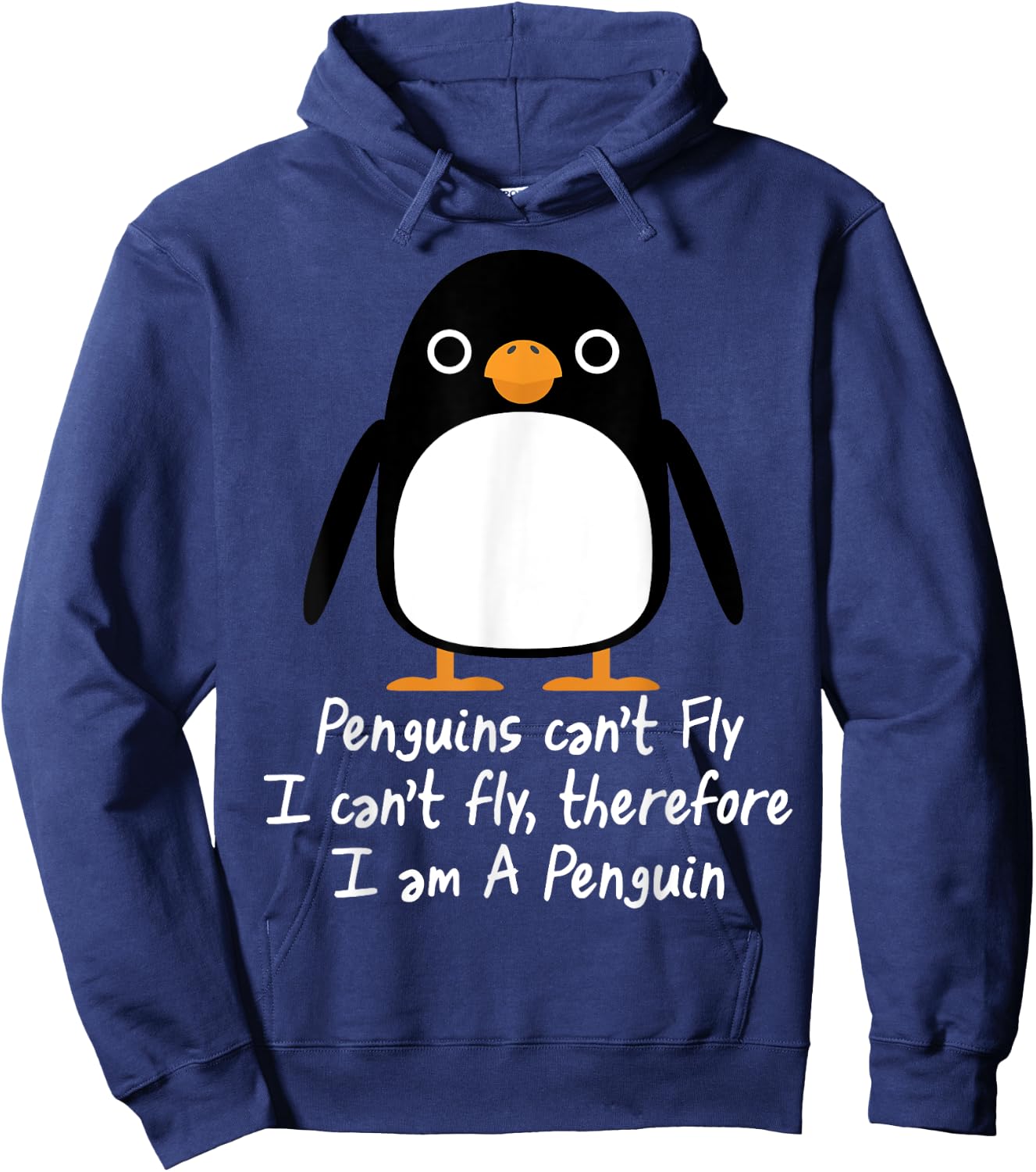 Funny Penguin T Shirt Cool I can't fly animal love gift Hoodie - Hoodie | Navy