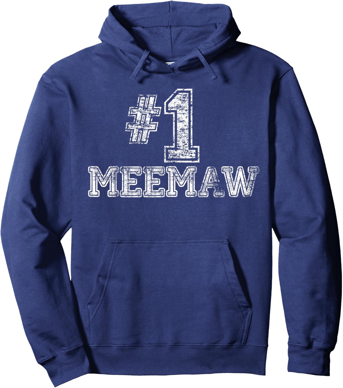#1 Meemaw T Shirt - Number One Mother's Day Gift Hoodie - Hoodie | Navy