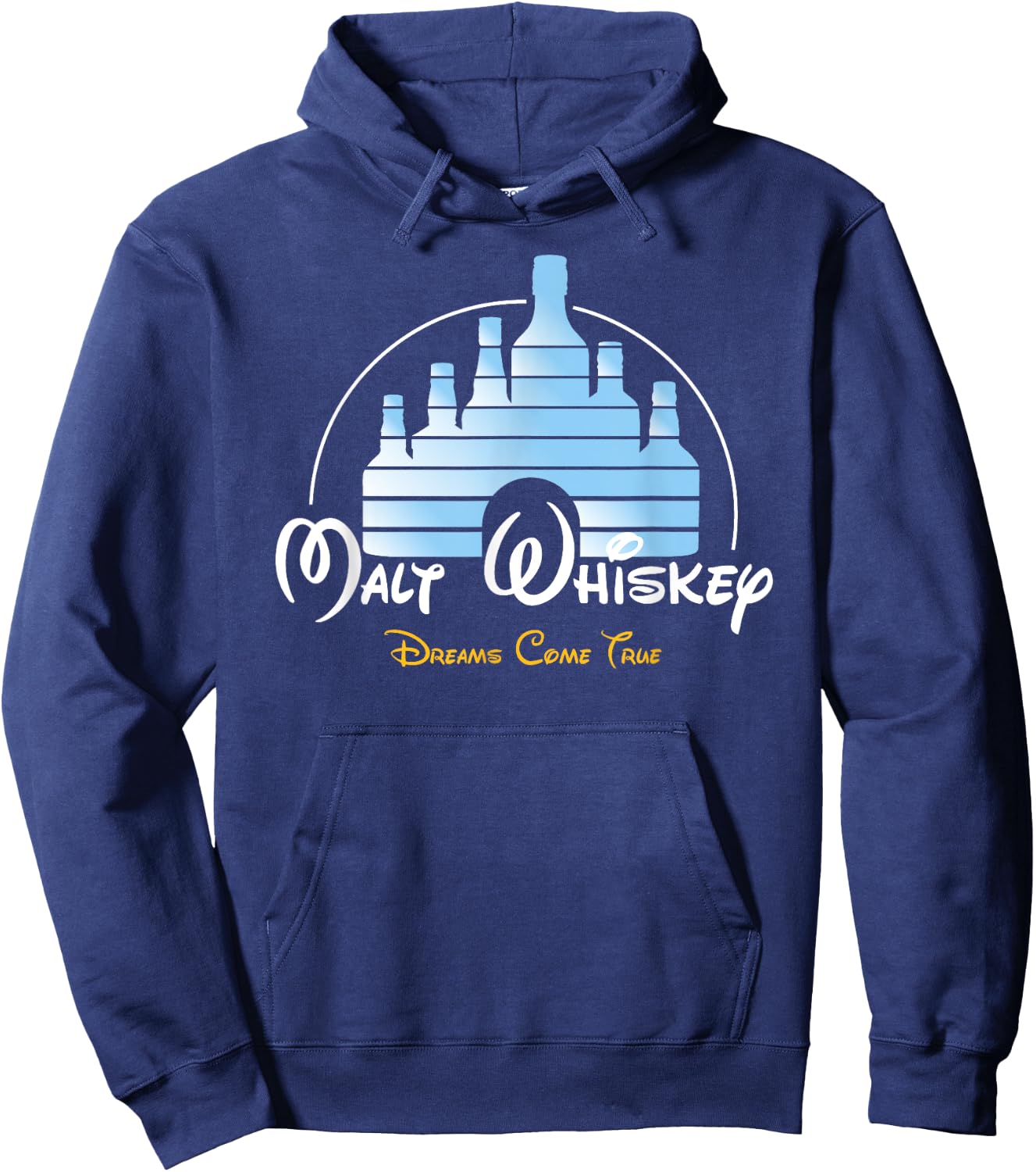 Malt Whiskey Shirt Dreams Come True Funny Pun Parody Hoodie - Hoodie | Navy
