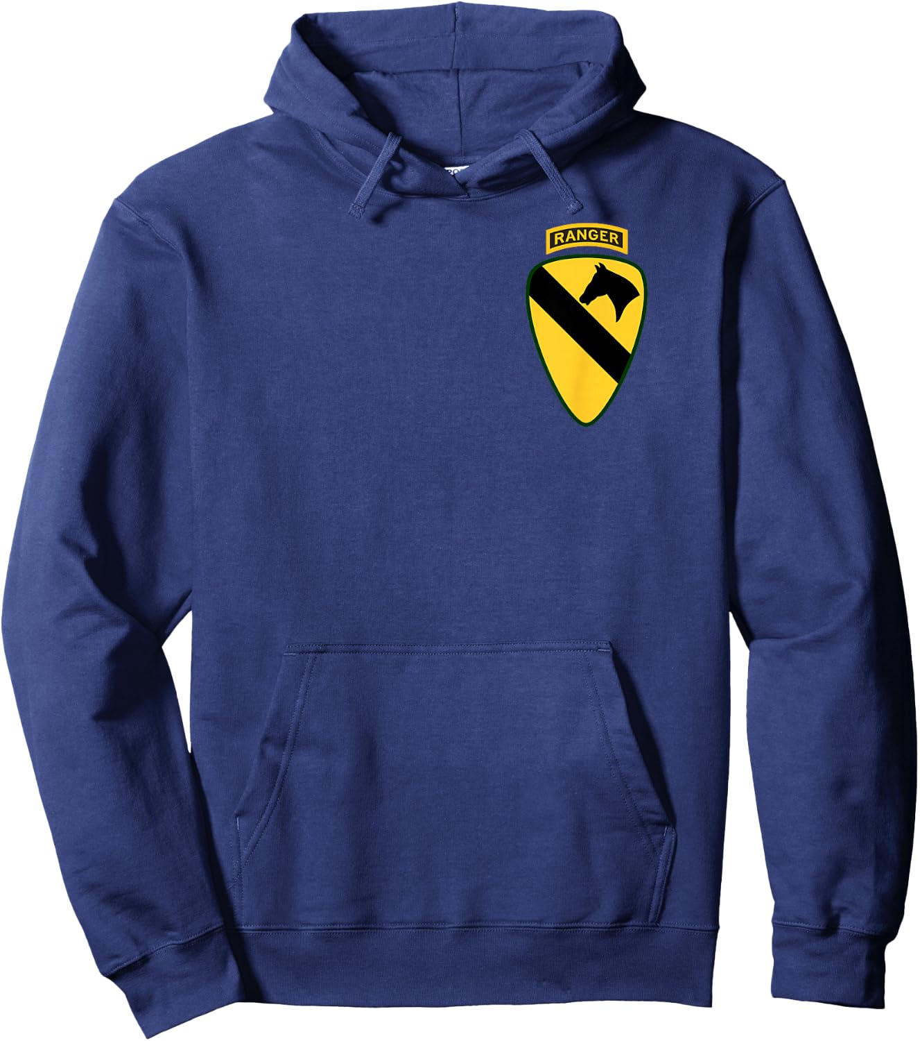 1st Cavalry Shirt - 1st CAV Shirt with Ranger Tab 1.0x Hoodie - Hoodie | Navy