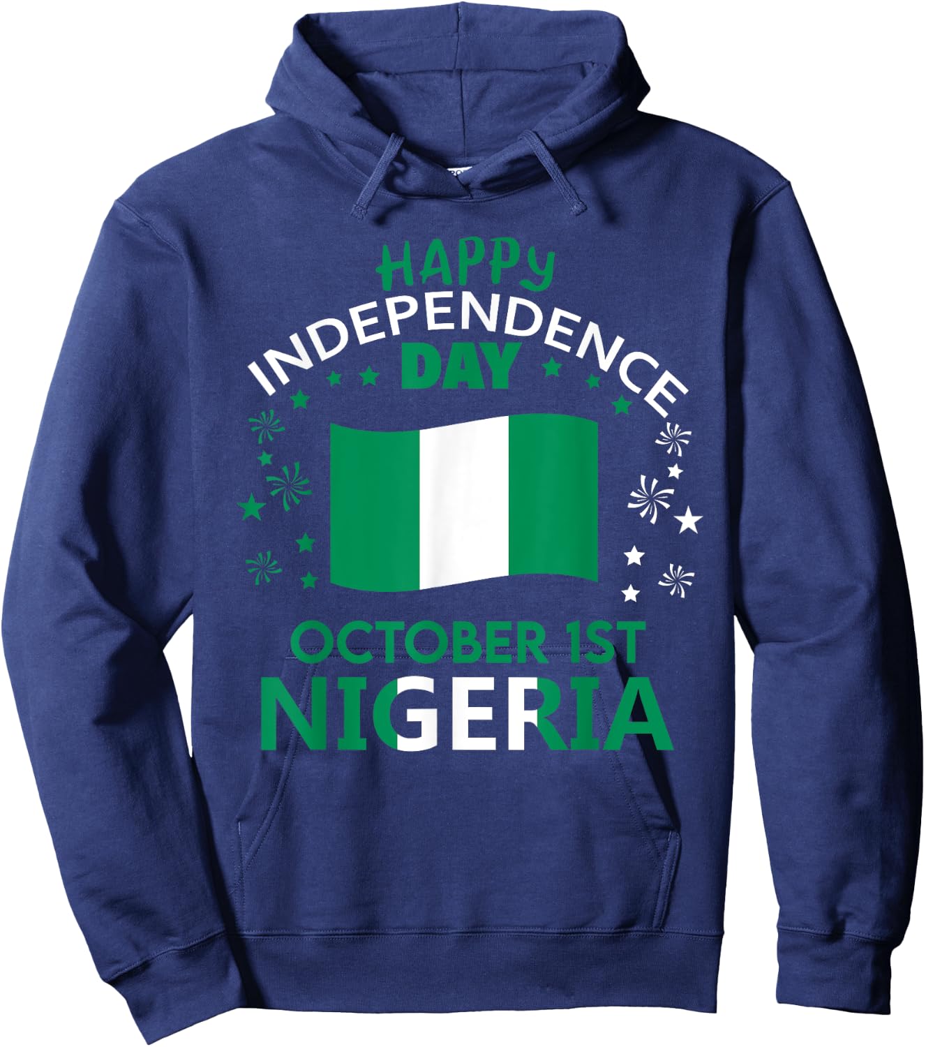 Nigeria 65th Independence Day Nigerian Pride Nigeria Flag Hoodie - Hoodie | Navy