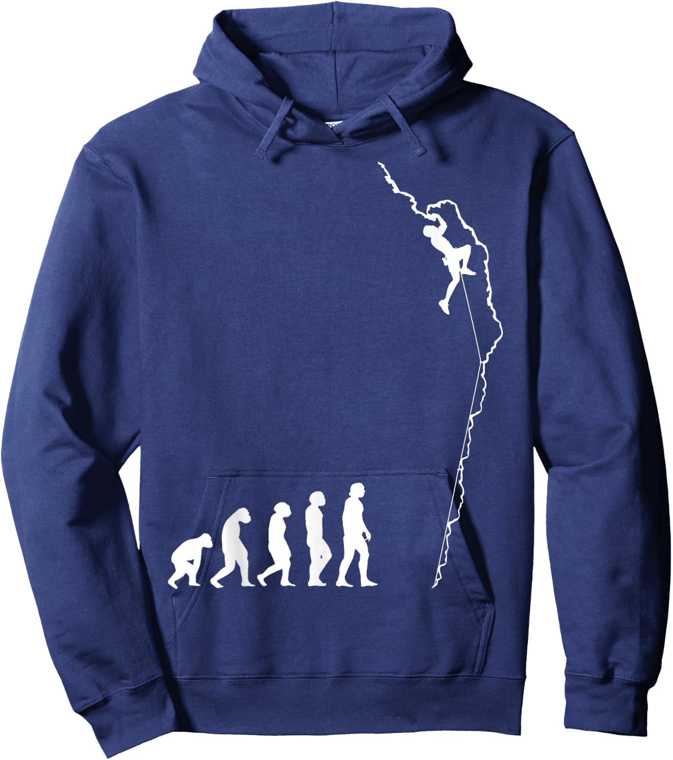 Climbing Evolution - Fun Bouldering Rock Climber Hoodie - Hoodie | Navy