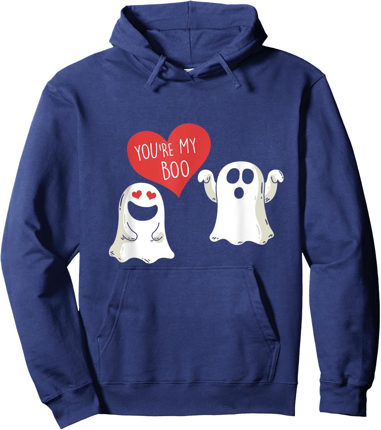 Cute Ghost Couple Boo To You Halloween Du bist mein Boo Hoodie - Hoodie | Navy
